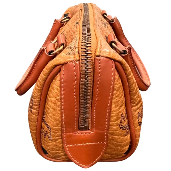 MCM Mini Visetos Boston With Strap Bag - Picture 5 of 11